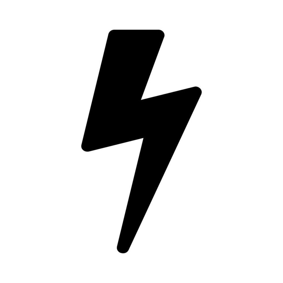 relâmpago ícone vetor. eletricidade ilustração placa. poder símbolo. clima logotipo. vetor