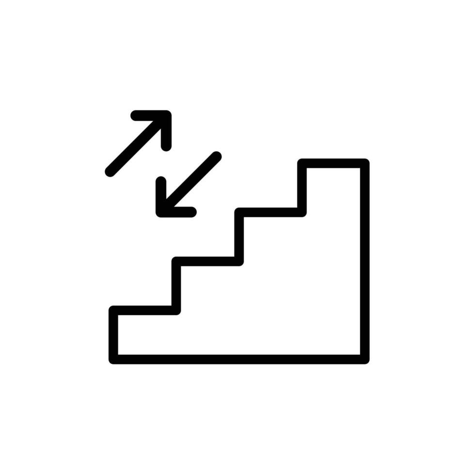 escadas ícone vetor Projeto modelo dentro branco fundo