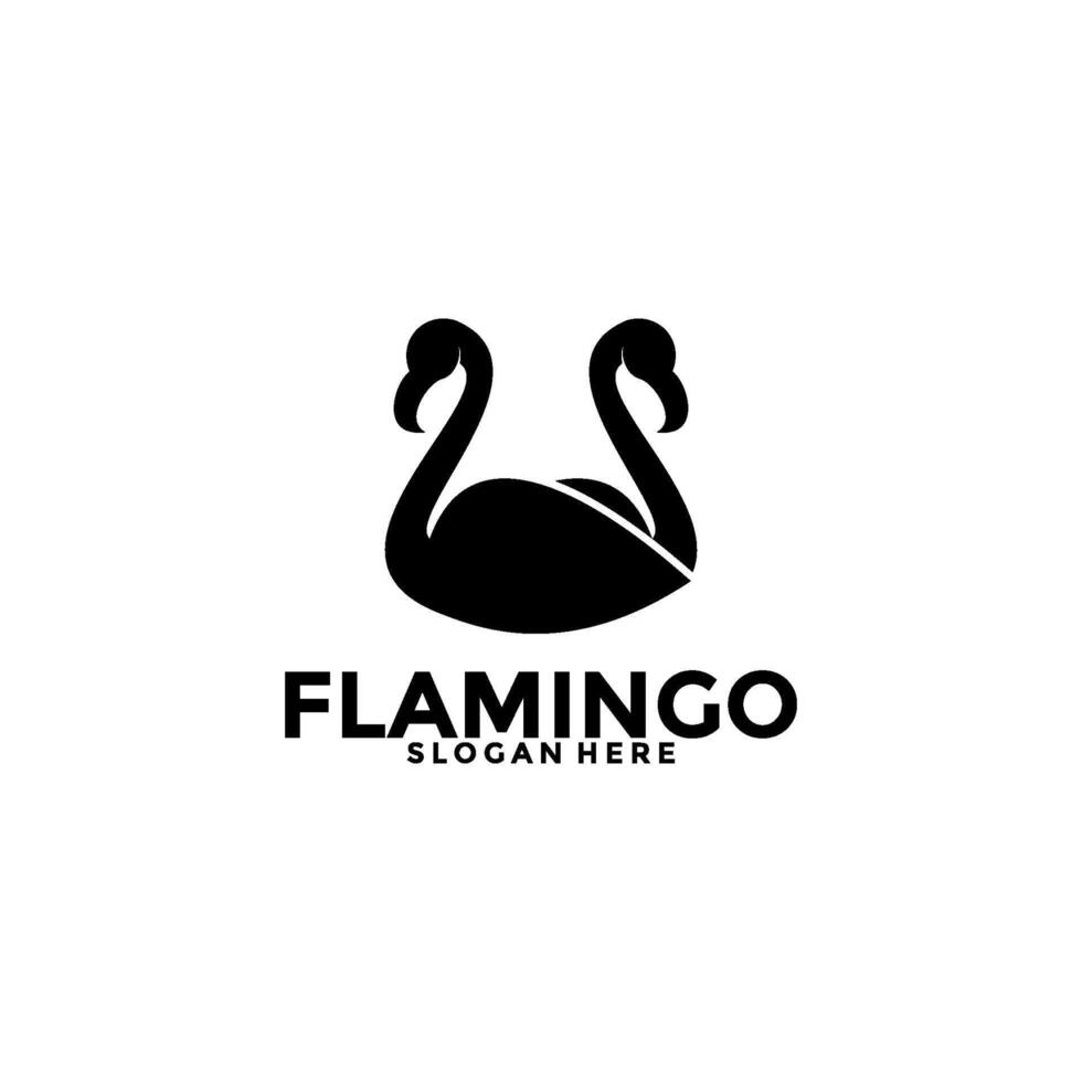 flamingo pássaro logotipo conceito, elegante flamingo logotipo vetor modelo