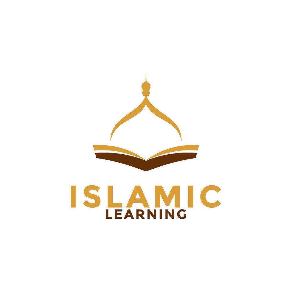 muçulmano aprender logotipo, islamismo Aprendendo logotipo modelo, islâmico meios de comunicação vetor ilustração
