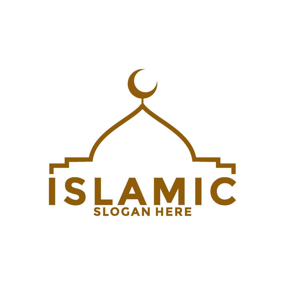 logotipo de aprendizado muçulmano de luxo, modelo de logotipo de aprendizado do Islã, ilustração vetorial vetor