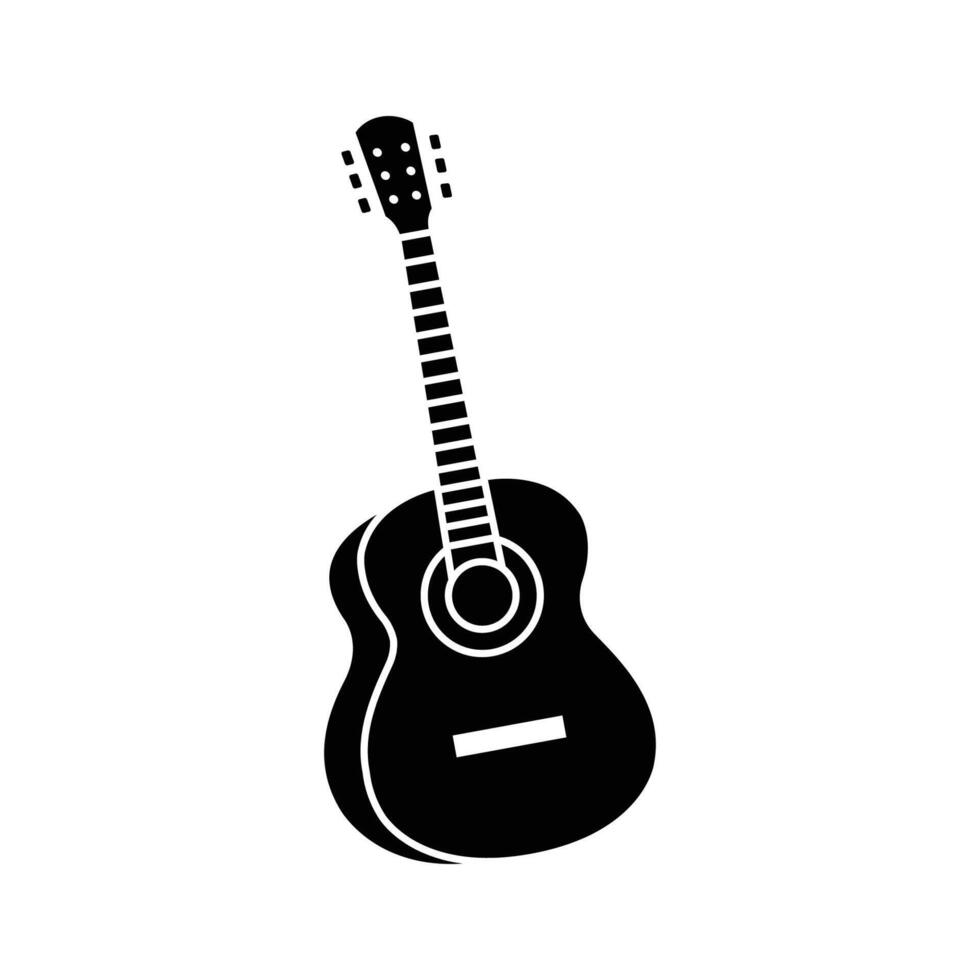 guitarra ícone vetor Projeto modelo dentro branco fundo