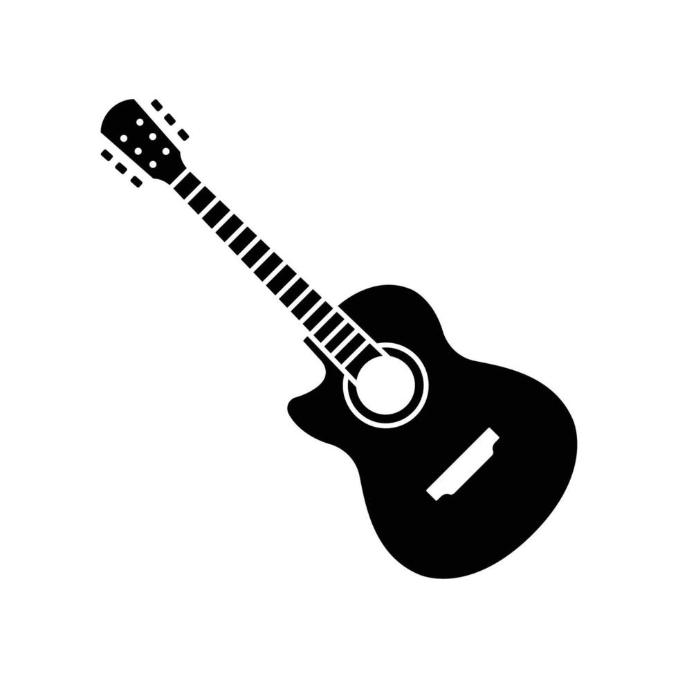 guitarra ícone vetor Projeto modelo dentro branco fundo