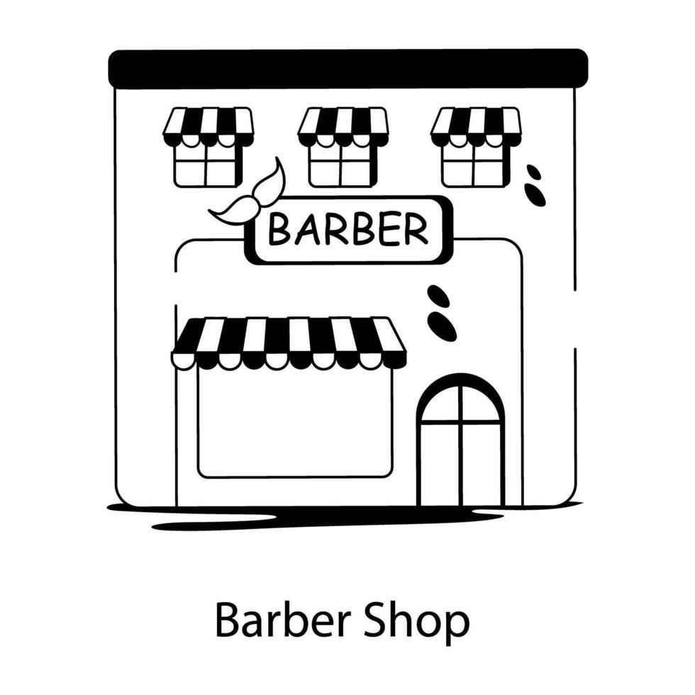 barbearia da moda vetor