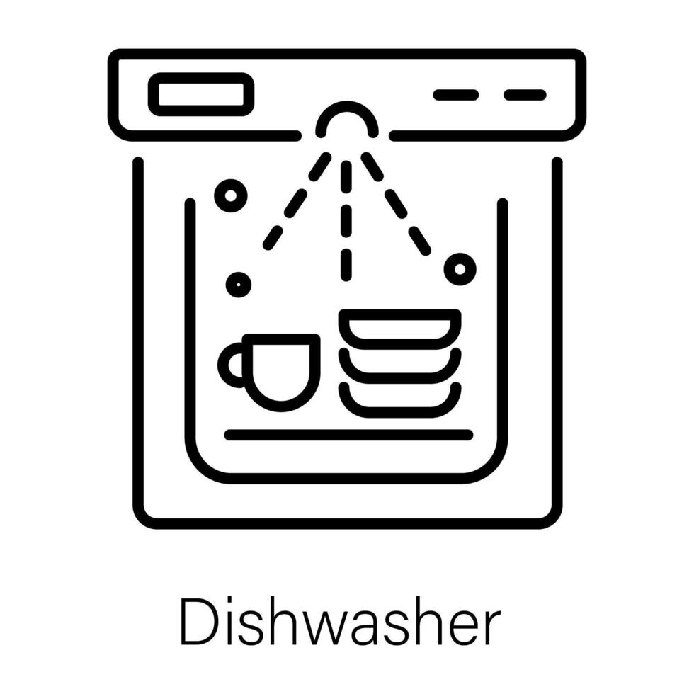 conceitos modernos de lava-louças vetor