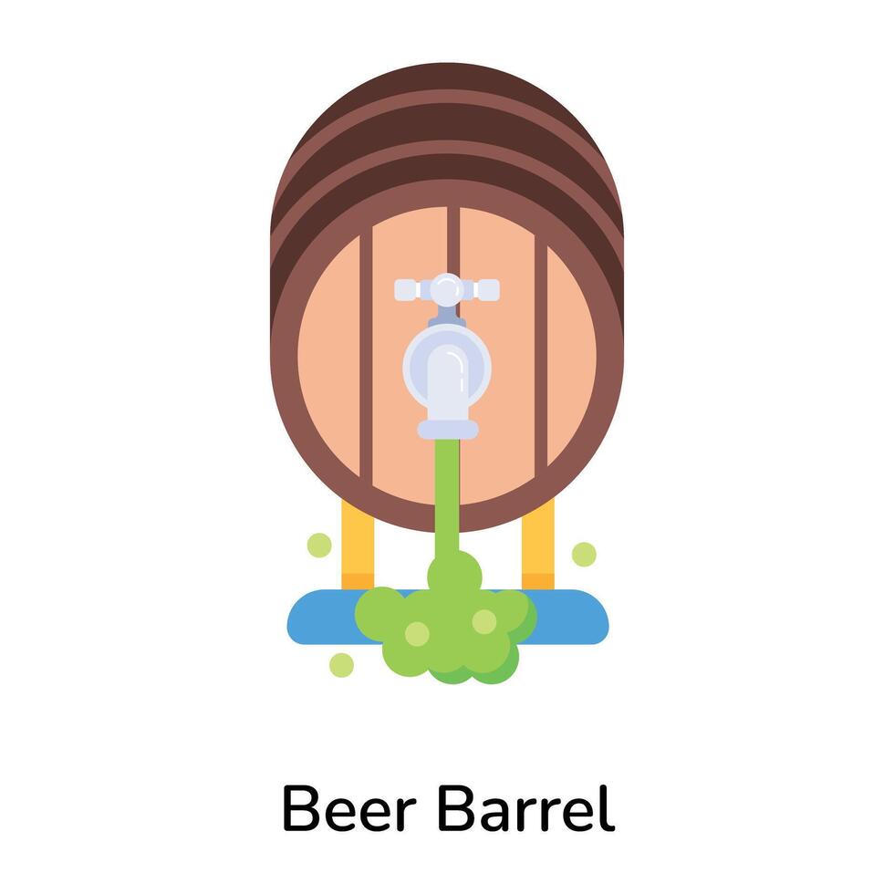 na moda Cerveja barril vetor
