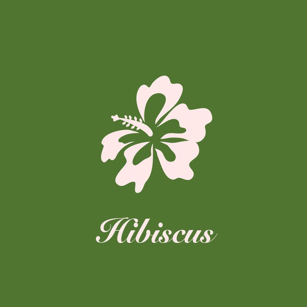 hibisco flor logotipo, natureza e beleza logotipo para moda e spa companhia vetor