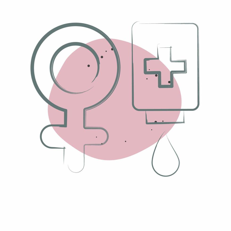 ícone fêmea doador. relacionado para sangue doação símbolo. cor local estilo. simples Projeto editável. simples ilustração vetor