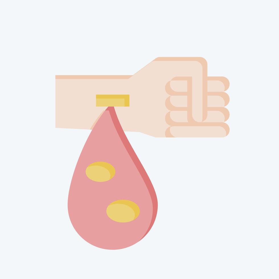 ícone plaquetas. relacionado para sangue doação símbolo. plano estilo. simples Projeto editável. simples ilustração vetor