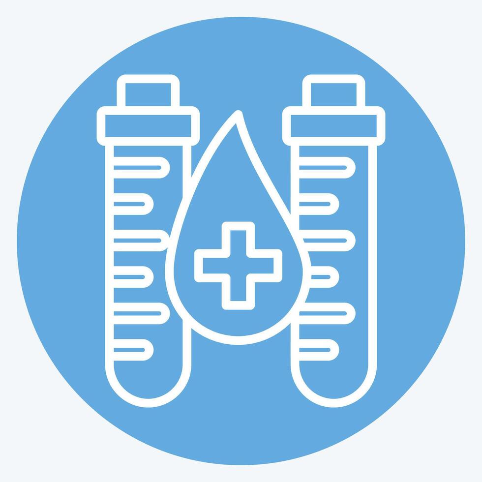 ícone sangue tubo. relacionado para sangue doação símbolo. azul olhos estilo. simples Projeto editável. simples ilustração vetor