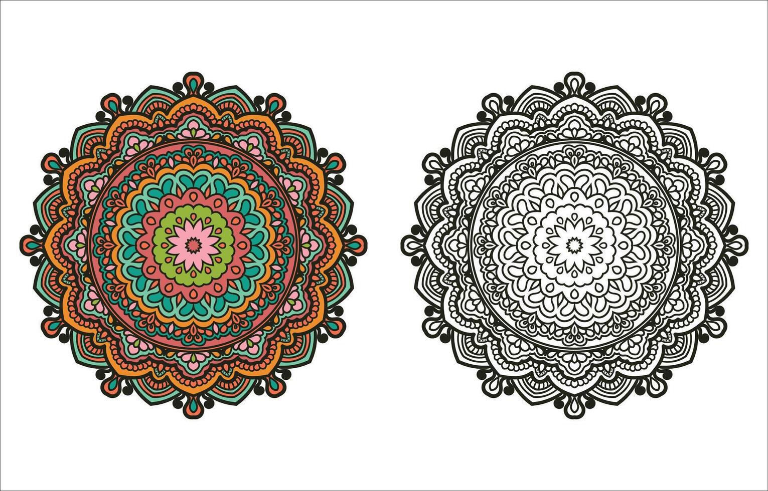 mandala para colorir para adulto vetor