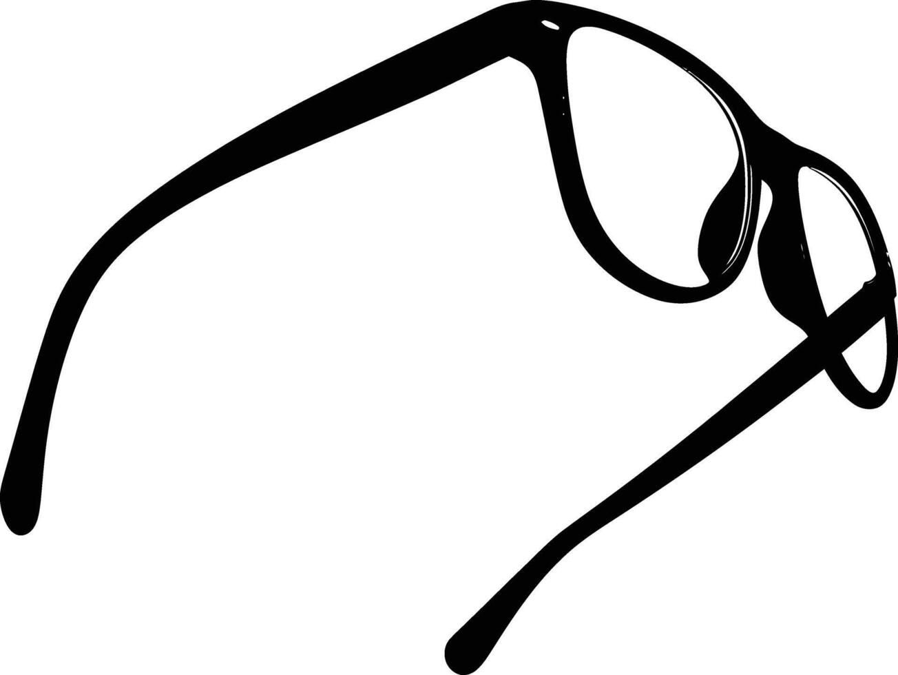 ai gerado silhueta óculos para lendo Preto cor só vetor