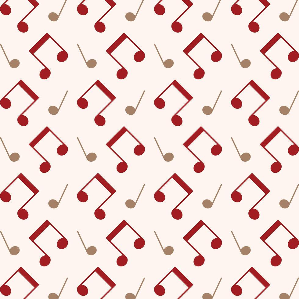 música notas vermelho ícone namorados estilo na moda recorrente padronizar vetor ilustração fundo