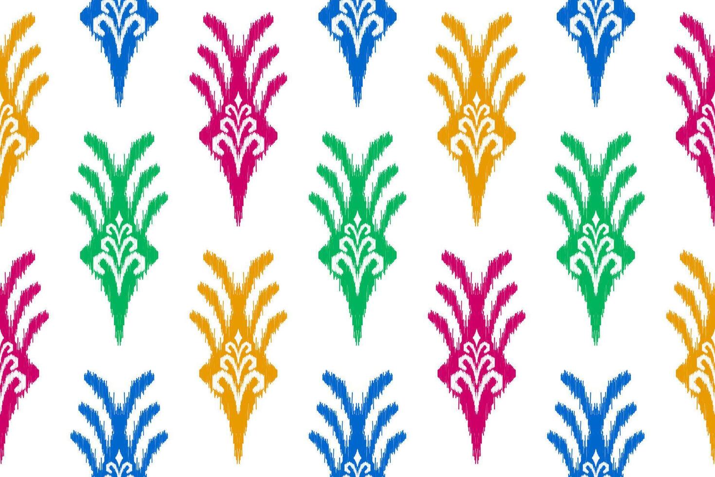 arte de padrão tribal étnica bonita. padrão sem emenda de ikat étnico. estilo americano e mexicano. vetor