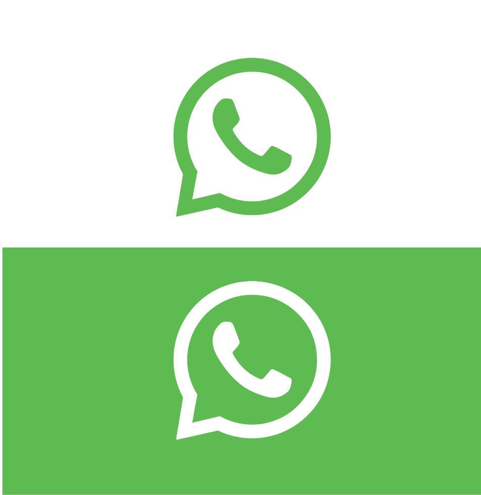 Whatsapp logotipo ícones. social meios de comunicação ícones vetor