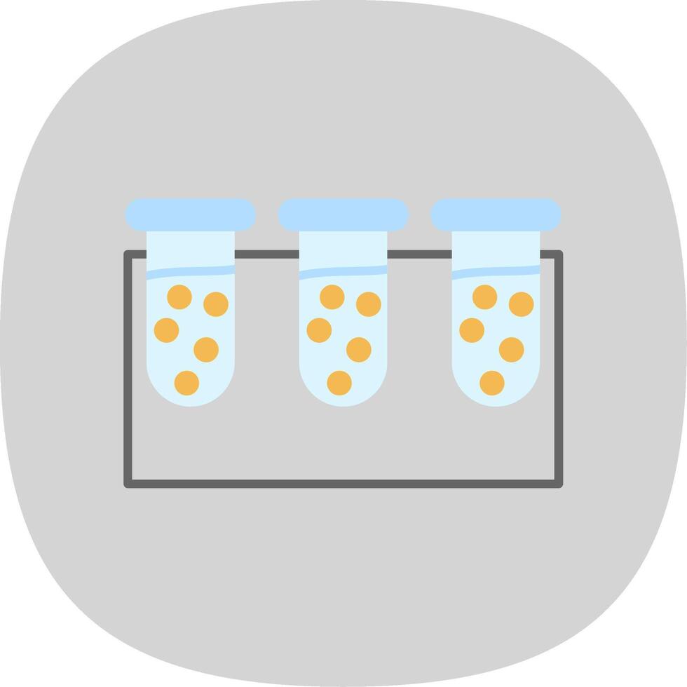 teste tubo plano curva ícone vetor