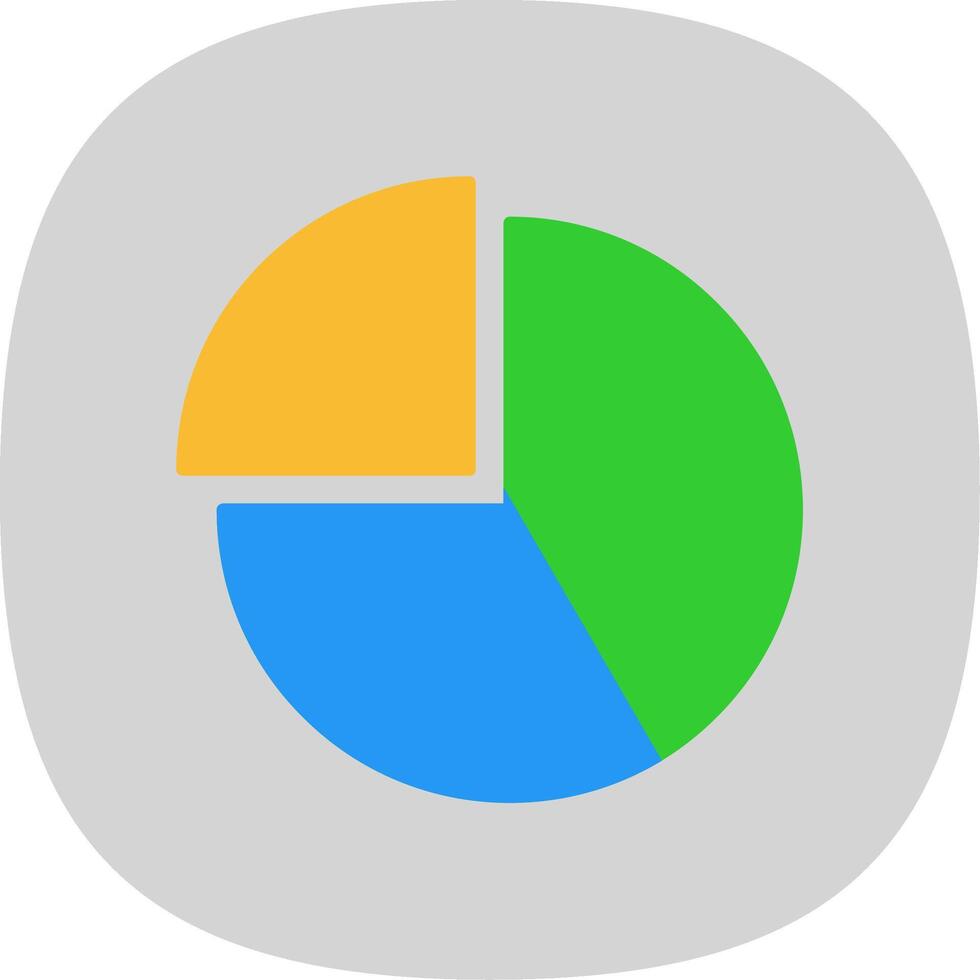 torta gráfico plano curva ícone vetor