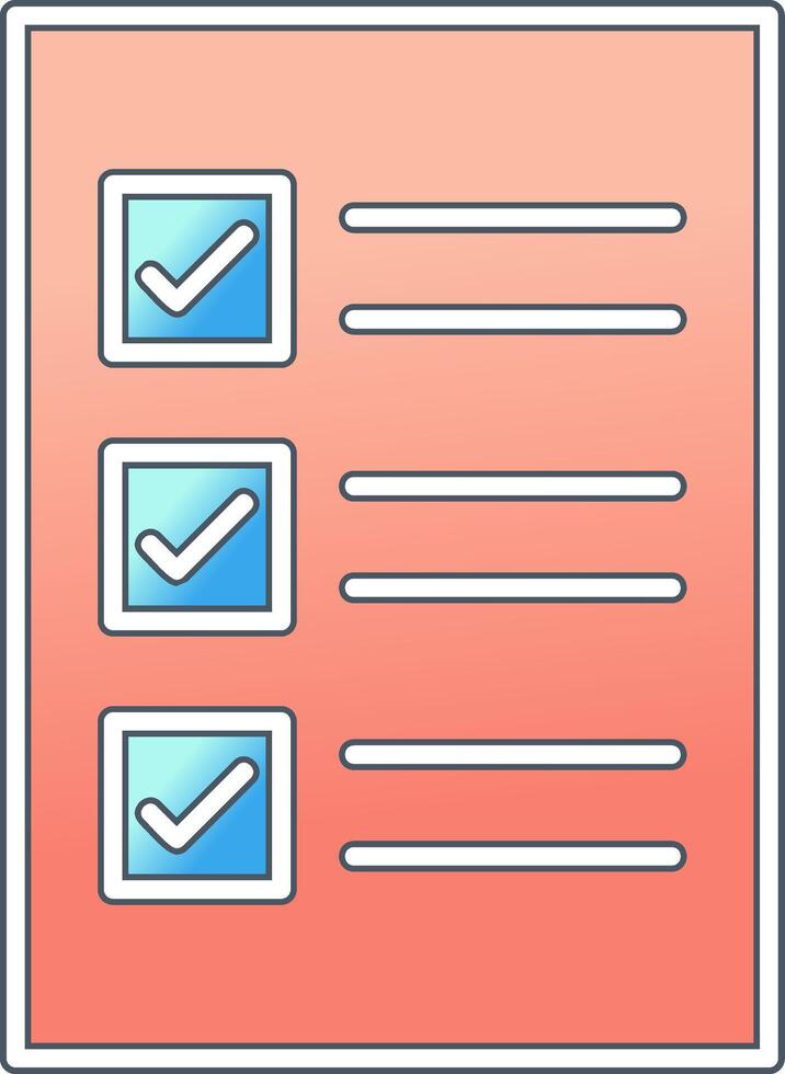 ícone de vetor de lista de verificação