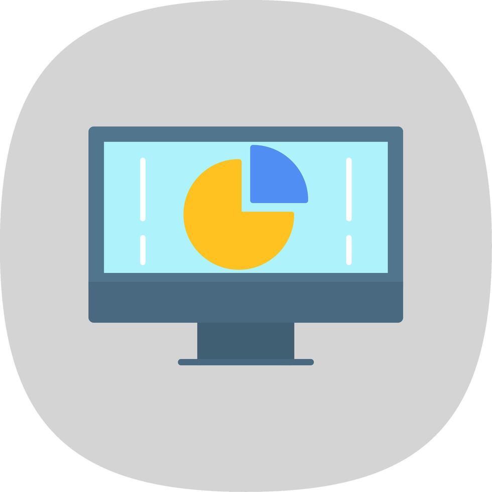 torta gráfico plano curva ícone vetor