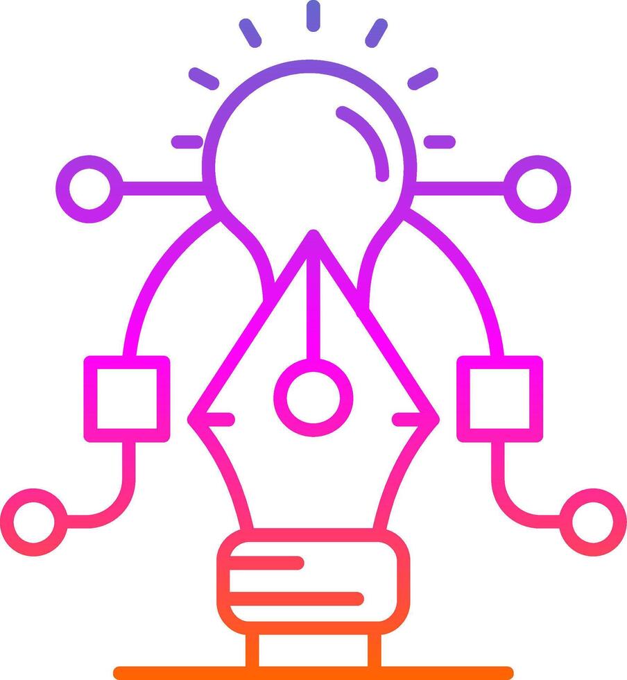 gráfico Projeto linha gradiente ícone vetor