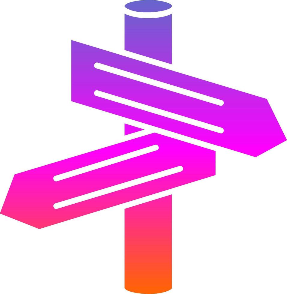 ícone de gradiente de glifo de ponteiro vetor