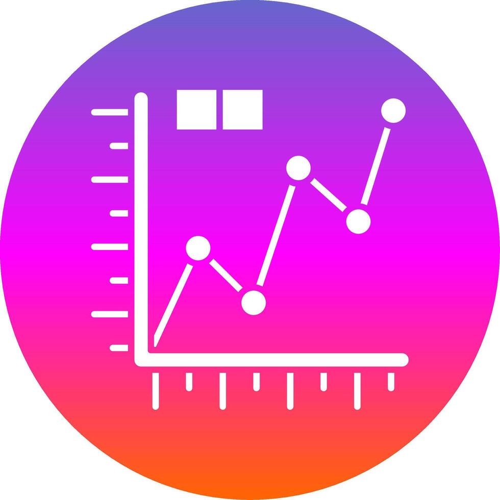 linha gráfico glifo gradiente círculo ícone vetor