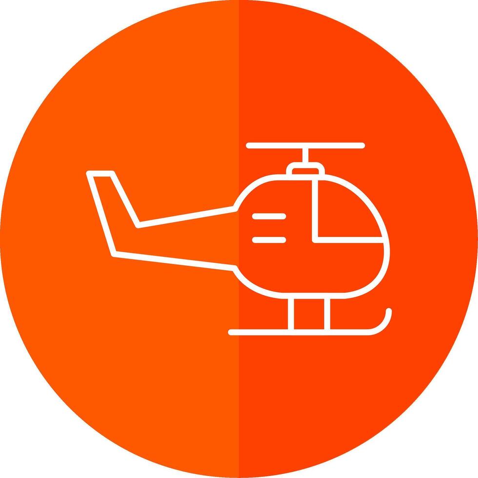 helicóptero linha vermelho círculo ícone vetor