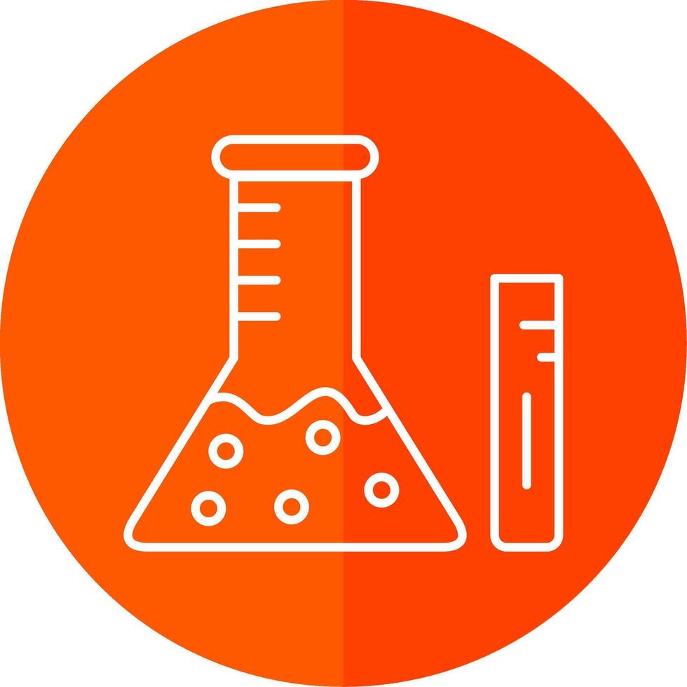 química linha vermelho círculo ícone vetor