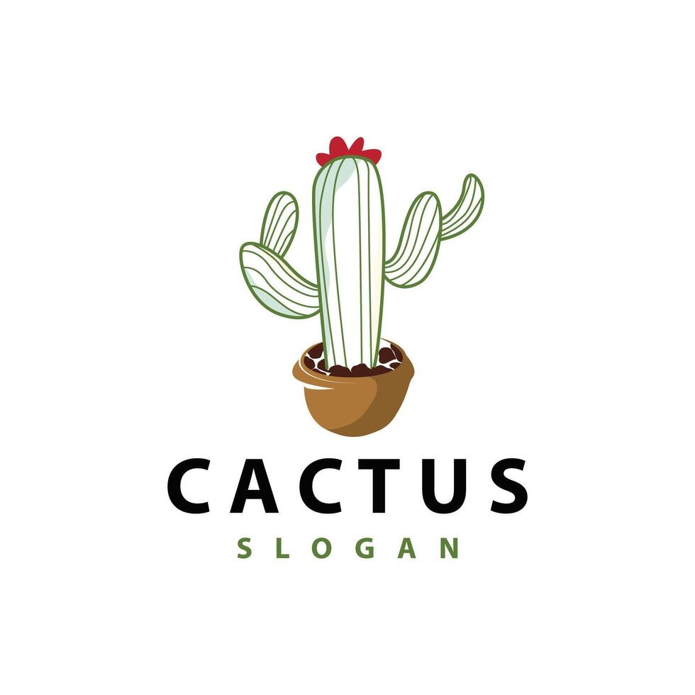 cacto logotipo vetor deserto verde plantar Projeto elegante estilo símbolo ícone ilustração