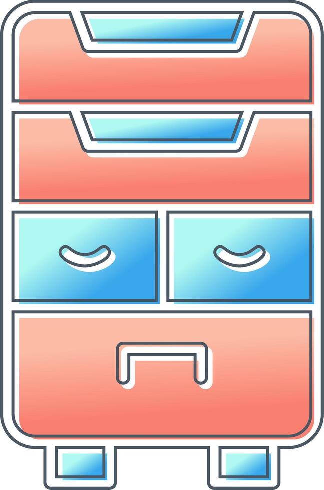 ícone de vetor de gavetas