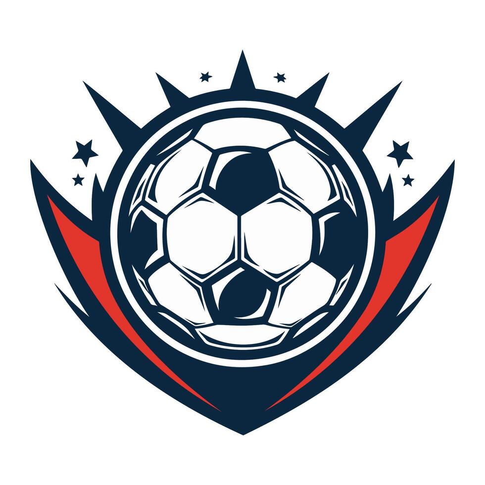 ai gerado simples futebol clube logotipo. vetor ilustração