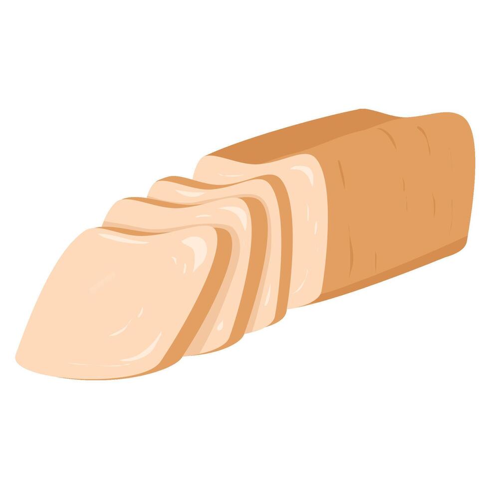 pão fatia desenho animado estilo vetor