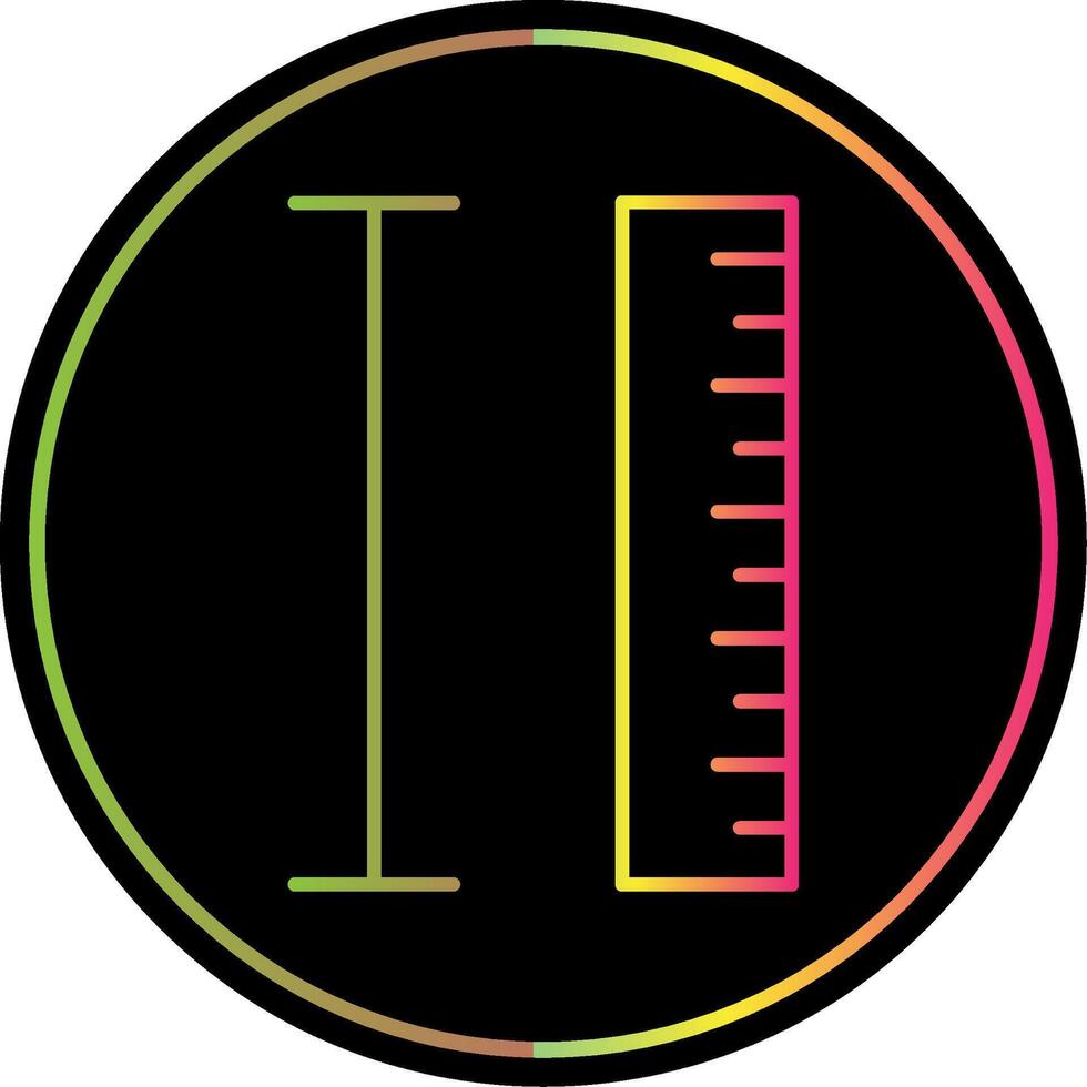 medição linha gradiente vencimento cor ícone vetor