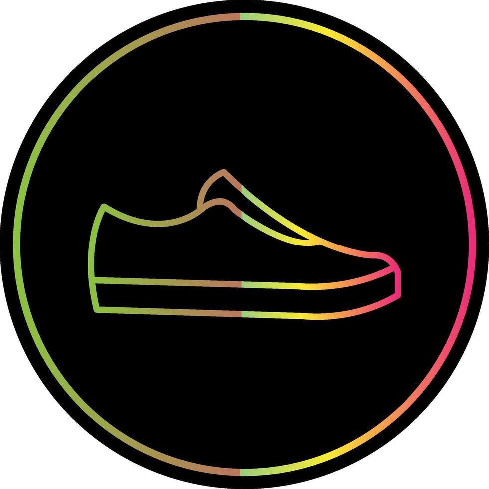 sapatos linha gradiente vencimento cor ícone vetor