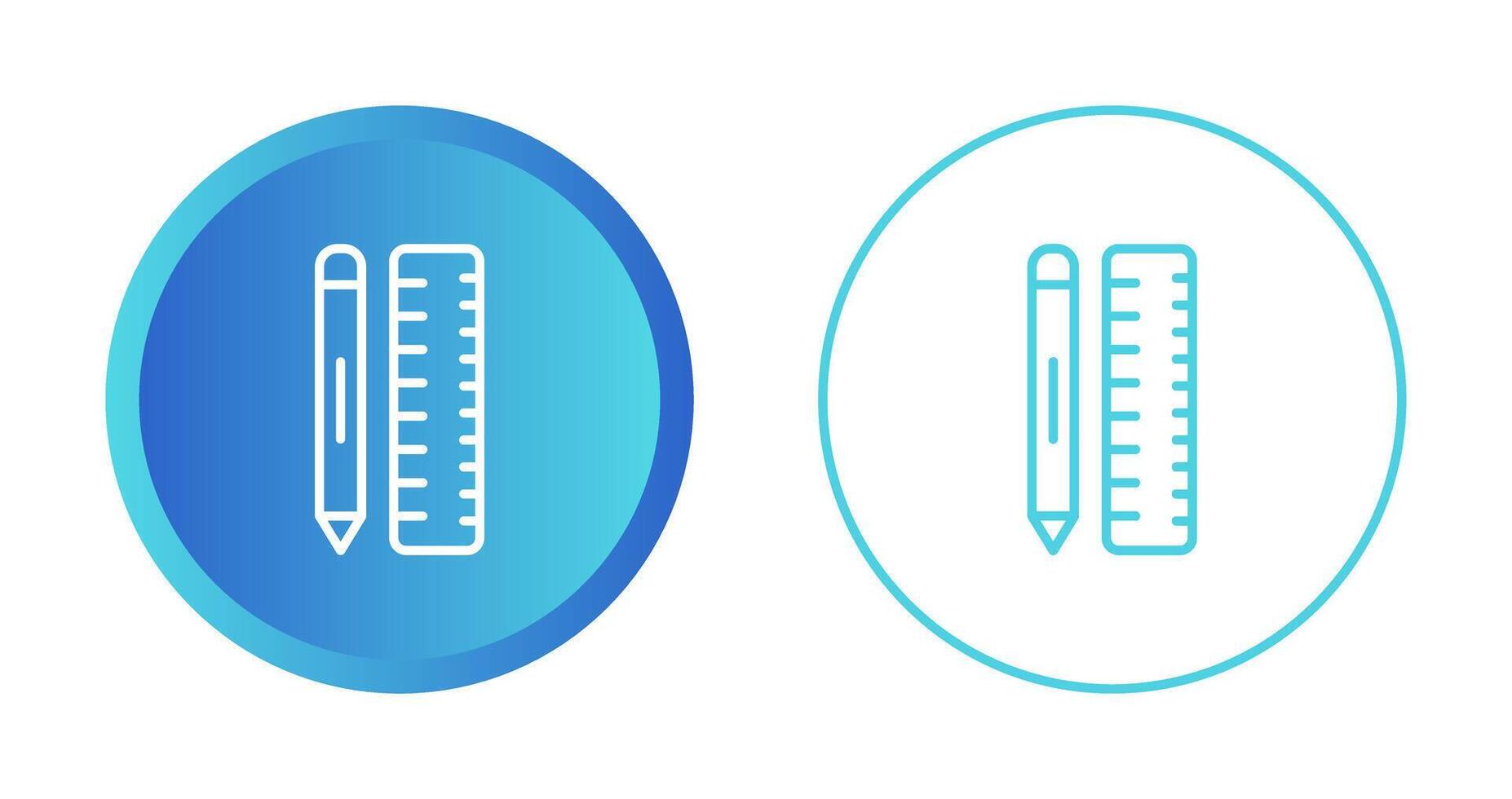 lápis com régua vetor ícone