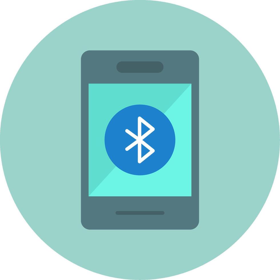 Bluetooth plano círculo ícone vetor