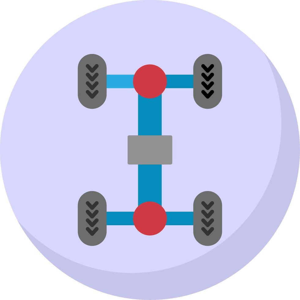 chassis plano bolha ícone vetor