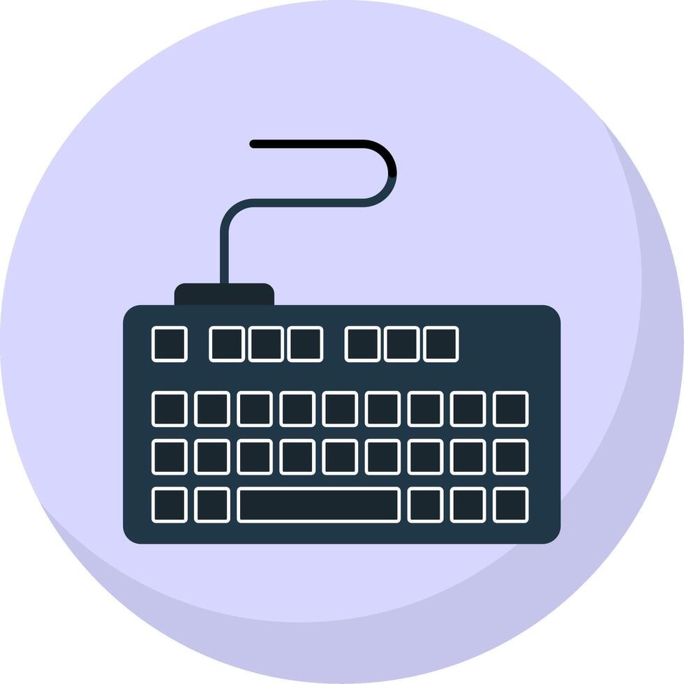 teclado plano bolha ícone vetor