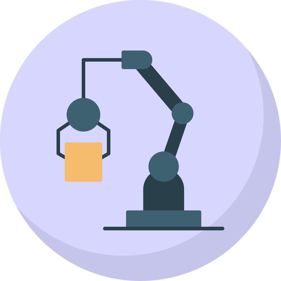 robótico máquina plano bolha ícone vetor