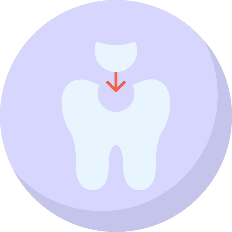 dente o preenchimento plano bolha ícone vetor