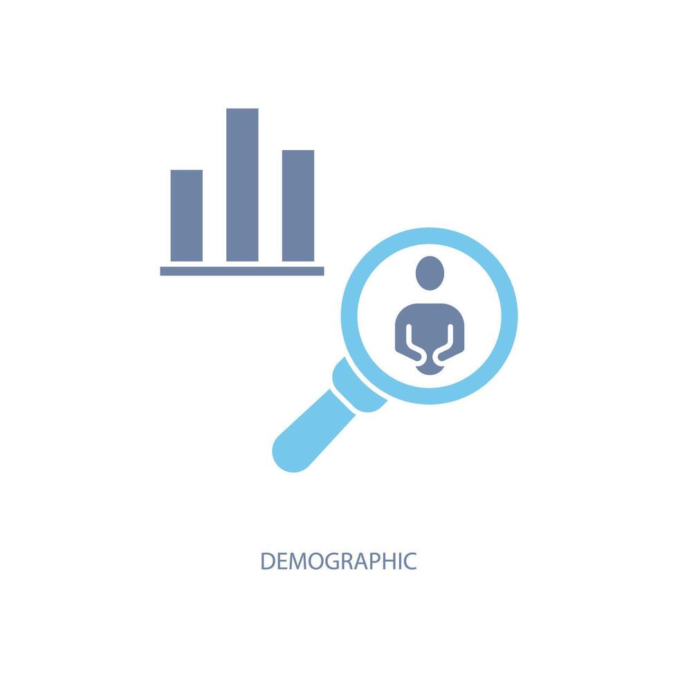 demográfico conceito linha ícone. simples elemento ilustração. demográfico conceito esboço símbolo Projeto. vetor