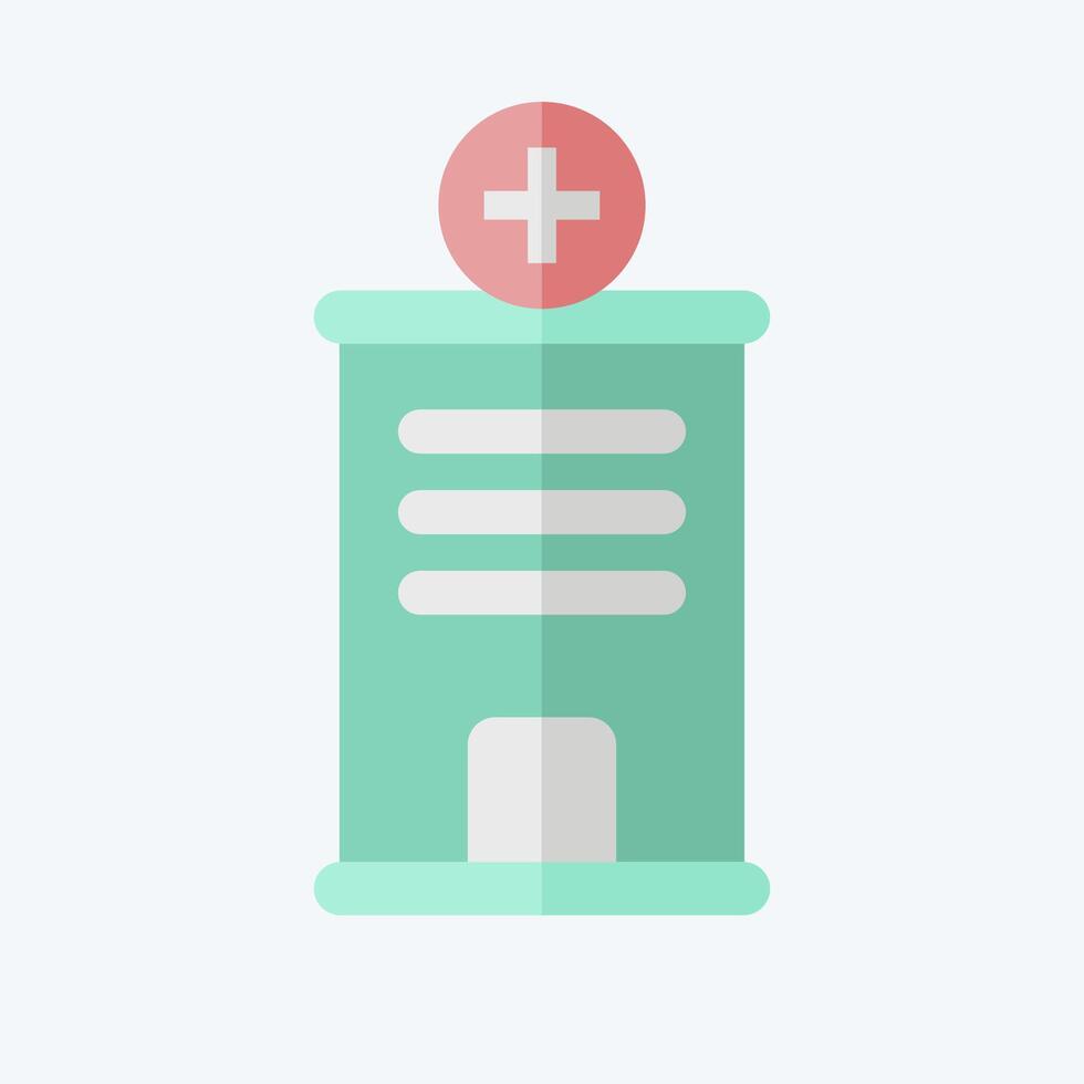 ícone hospital. relacionado para médico símbolo. plano estilo. simples Projeto editável. simples ilustração vetor