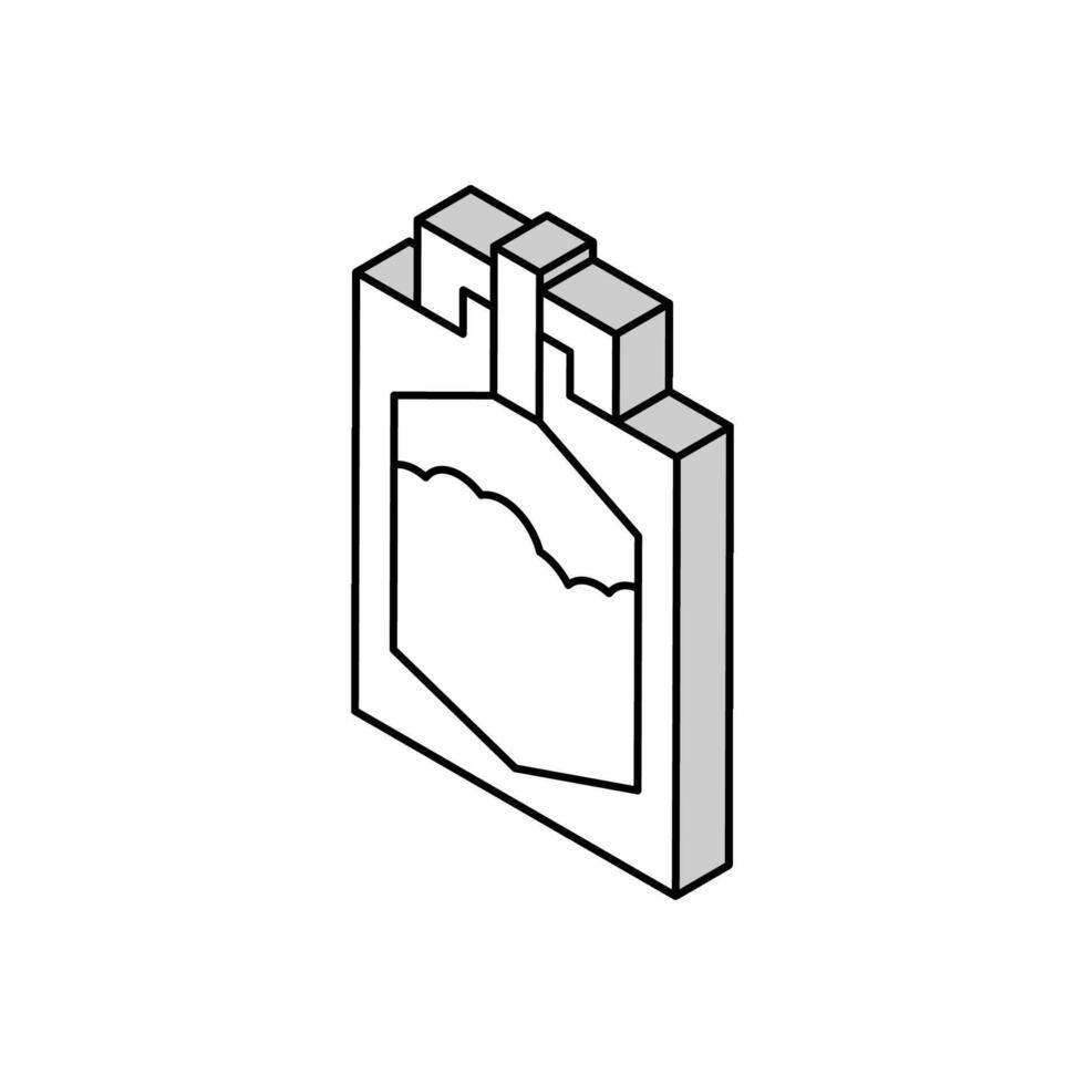 pó metalurgia materiais Engenharia isométrico ícone vetor ilustração