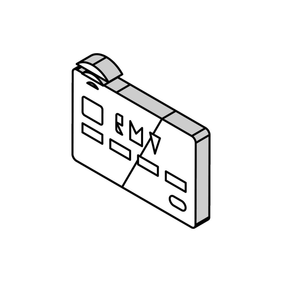 emv cartão banco Forma de pagamento isométrico ícone vetor ilustração