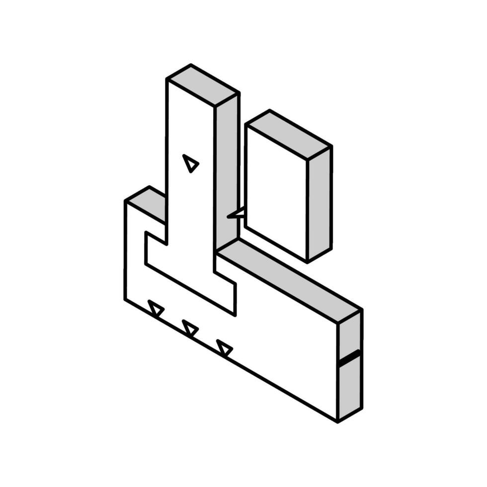 carga em coluna isométrico ícone vetor ilustração