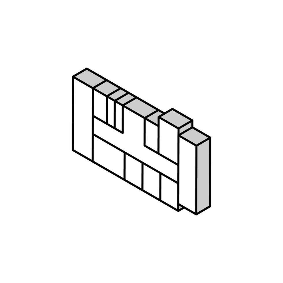 apartamento plano isométrico ícone vetor ilustração