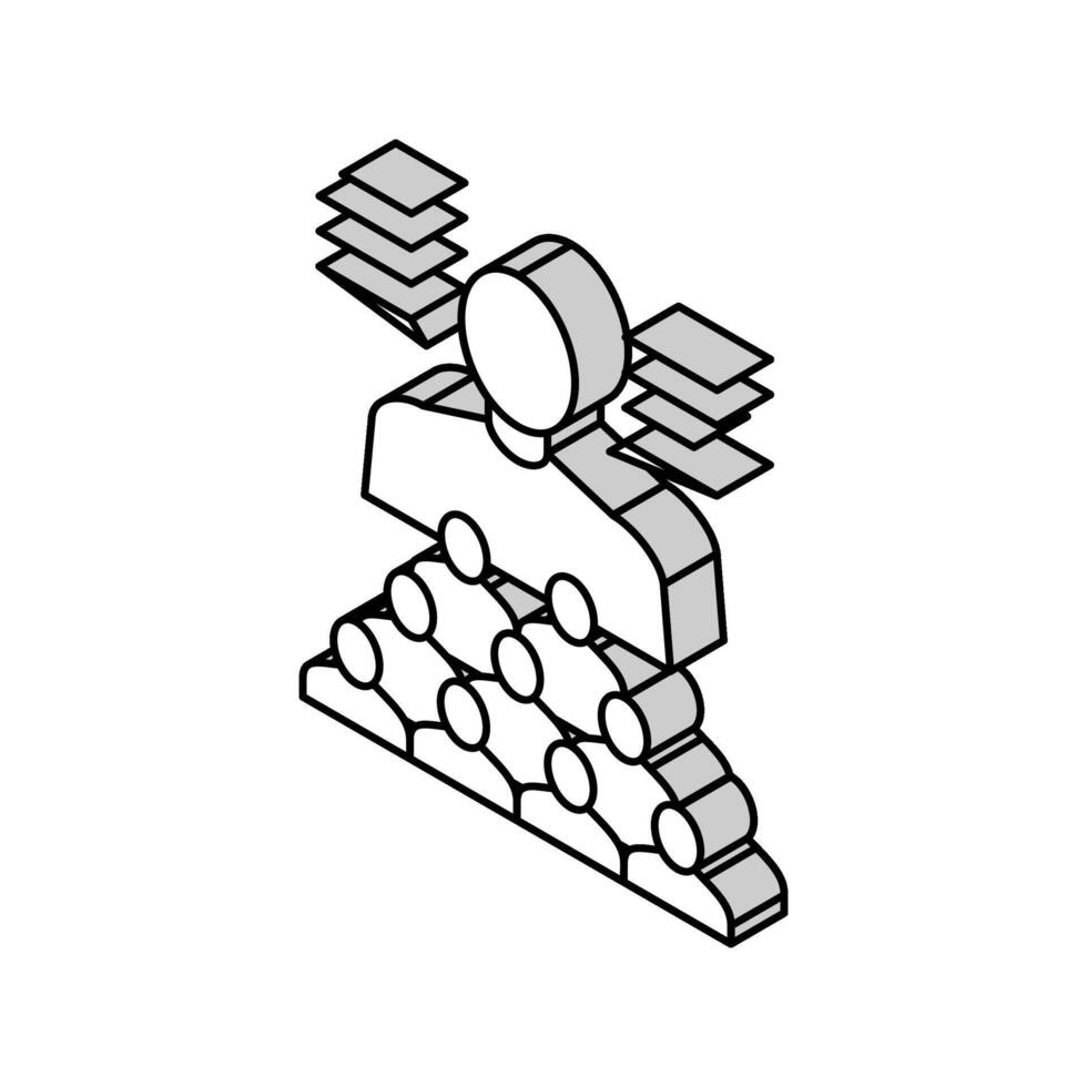 social especialista isométrico ícone vetor ilustração