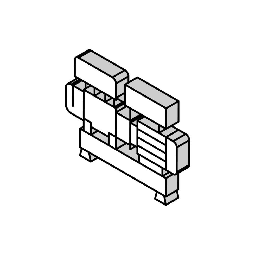 centrífugo ar compressor isométrico ícone vetor ilustração