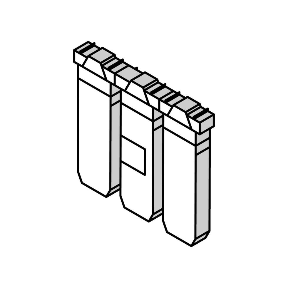 filtração água equipamento isométrico ícone vetor ilustração