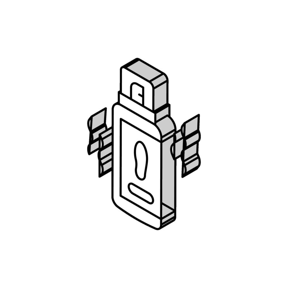 Desodorante sapato Cuidado isométrico ícone vetor ilustração